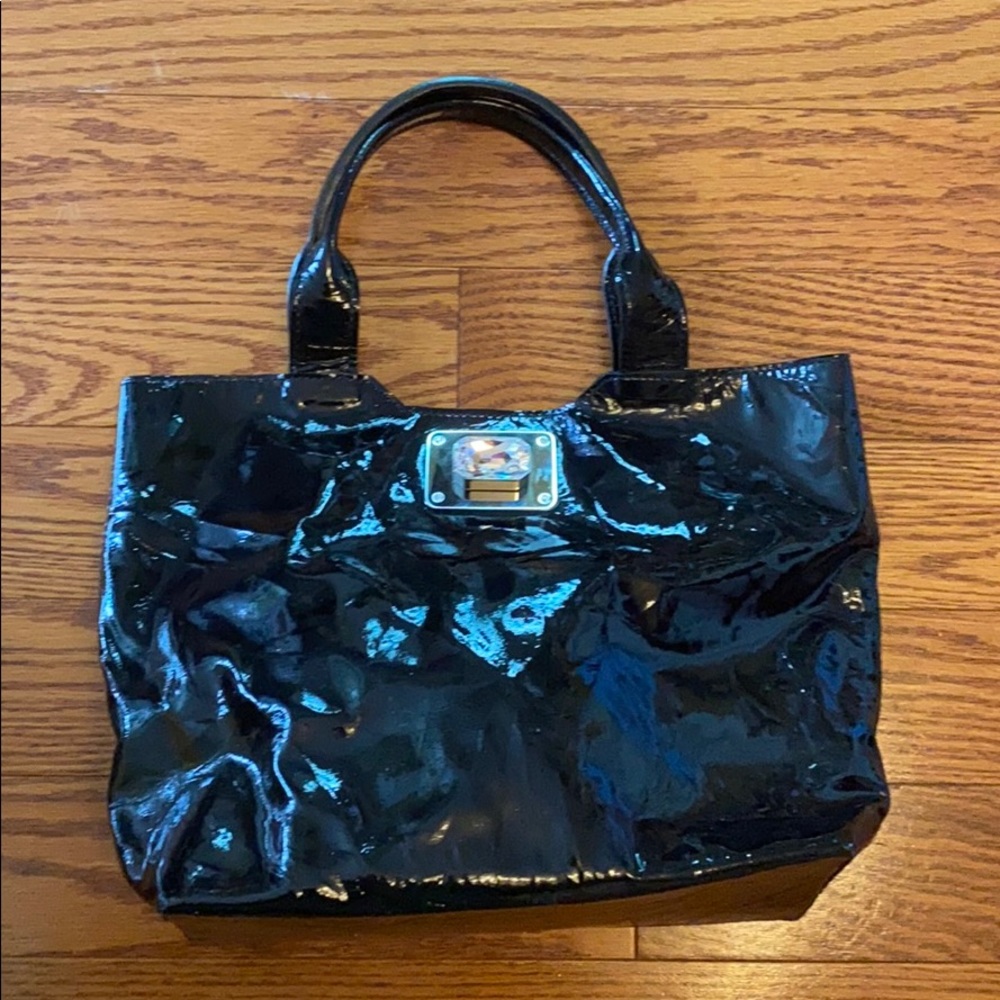 Used Vintage Swarovski Mini Patent Leather Purse